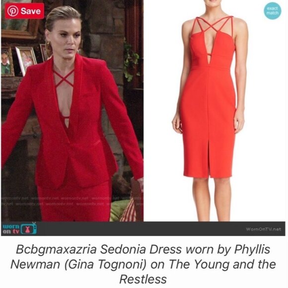 BCBGMaxAzria Sidonia Dress Size 6  Red Berry Sleeveless Pencil Dress New - Picture 10 of 10